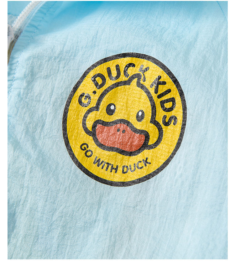 gduckkids小黄鸭童装男童女童外套新款中小童夏装儿童防晒服轻便上衣