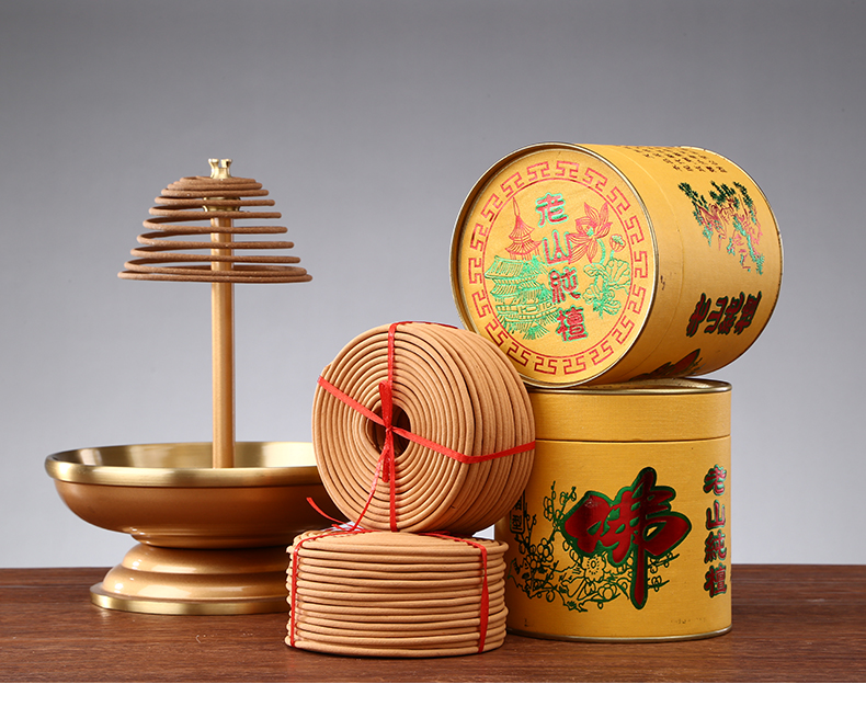 寺庙拜佛香 老山檀香12小时盘香 佛香塔香家用供奉供佛拜佛寺庙室内