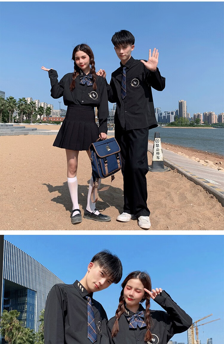 卫勒公爵男装jk制服全套原创学院风情侣长袖衬衫秋季新款开学季dk领带