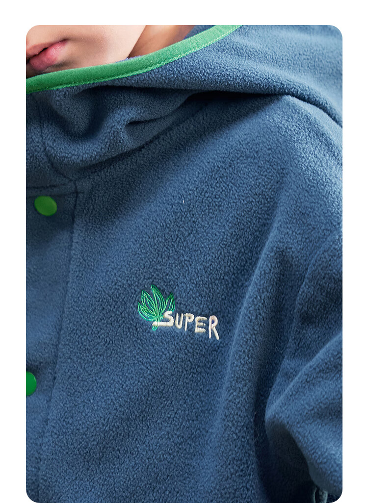 MQD Boys' Autumn Fashion Zip-Up Hoodie Jacket, Navy Blue, Size 120 7
