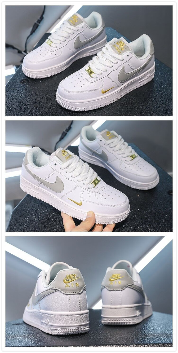 男鞋ajaf1空军一号泫雅小白鞋迷你勾小勾小金钩低帮板鞋男女情侣运动
