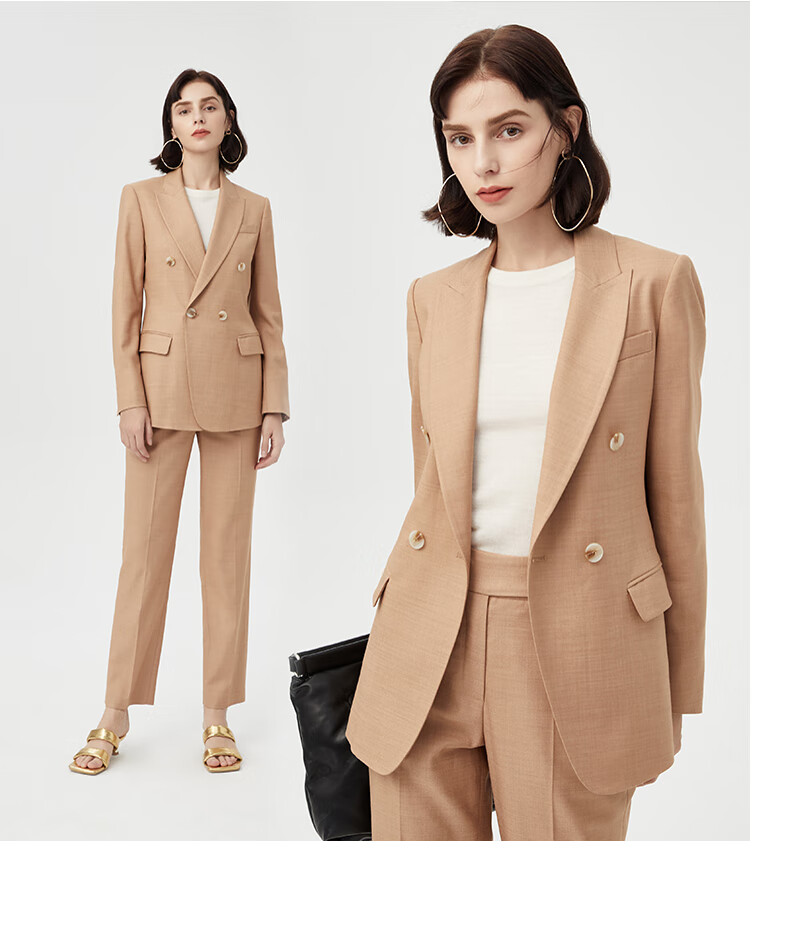 朗姿法式轻商务西装外套女职业正装2022年春季新款气质西服高级感本