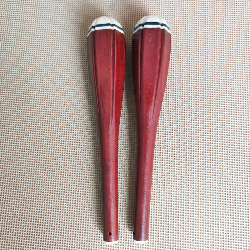 二胡轴红花梨黑檀紫檀老红木二胡琴轴六角轴麻花轴 黑檀六角轴【图片