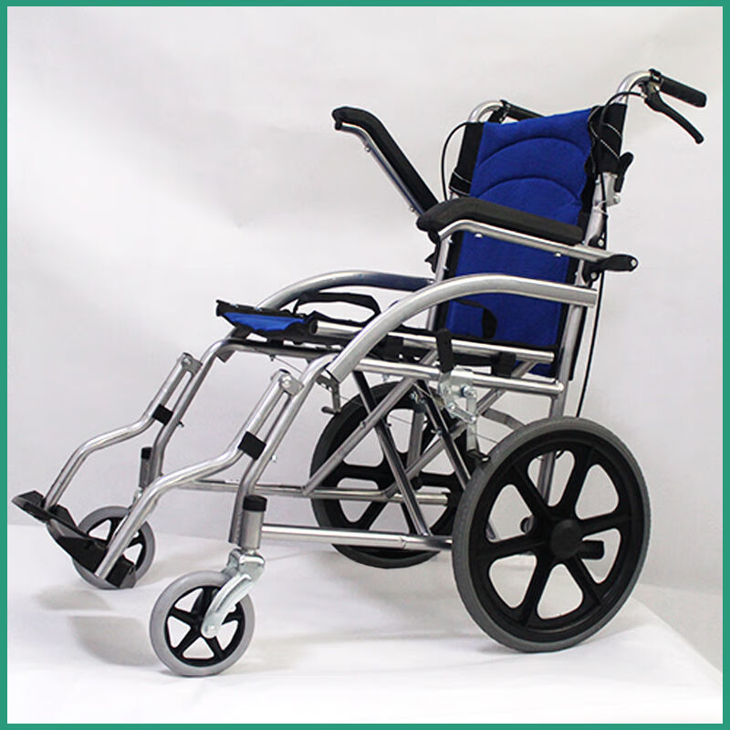 可抬扶手轮椅折叠轻便老年残疾人手推车小型超轻便携旅行代步车 16轮