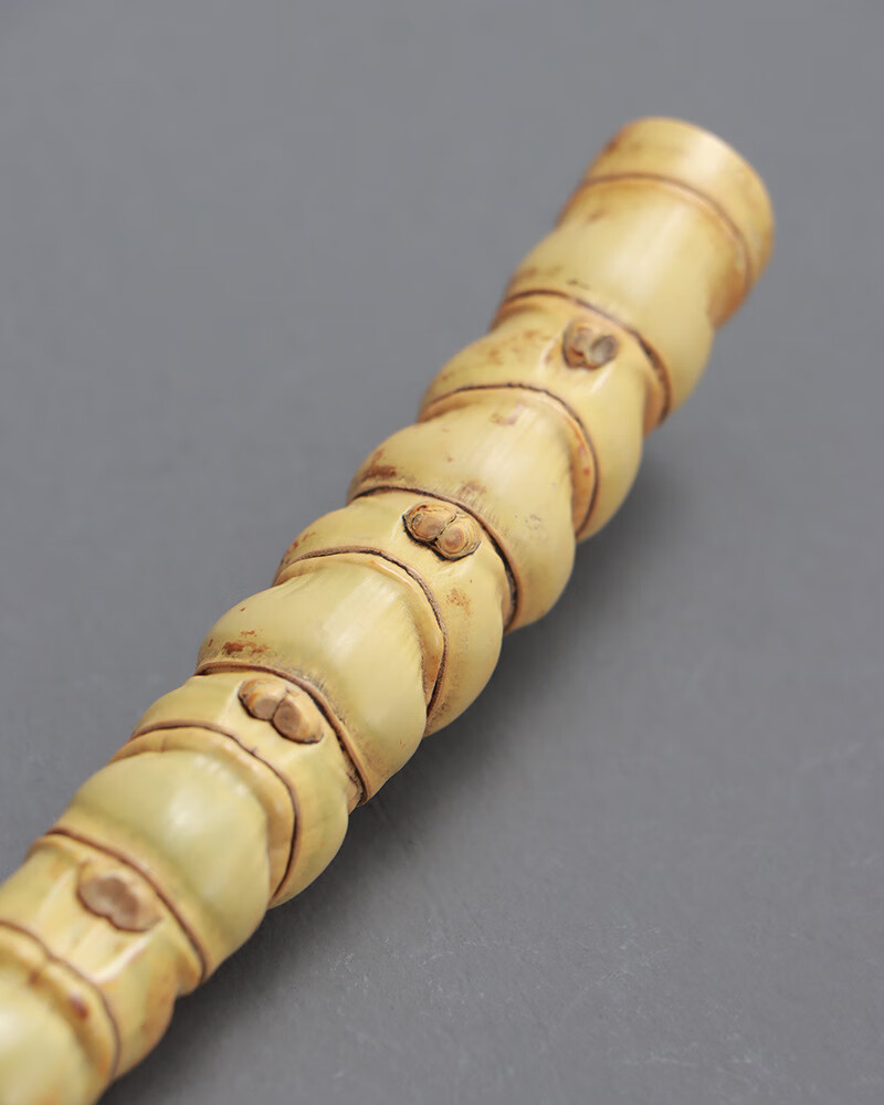 李坤 紫竹竹鞭竹根 老料实心竹教鞭戒尺 手工竹工艺品把玩件 毛竹鞭