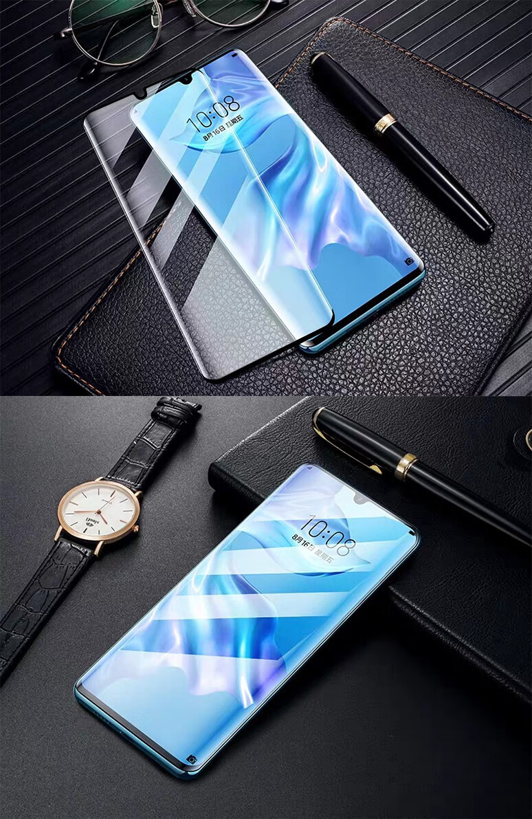 华为p30pro钢化膜全屏覆盖高清曲面手机保护膜共赢利无边满溢曲面膜