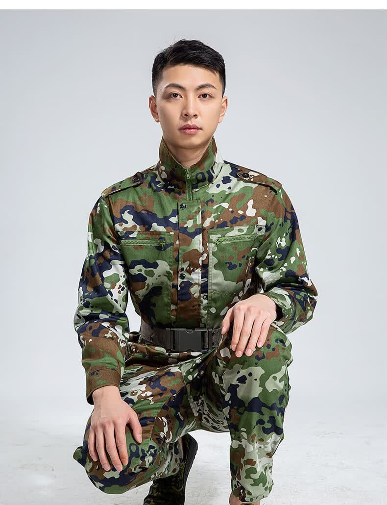 盾郎迷彩服夏季军训服装大学生套装男女通用户外拓展训练服装中大学生