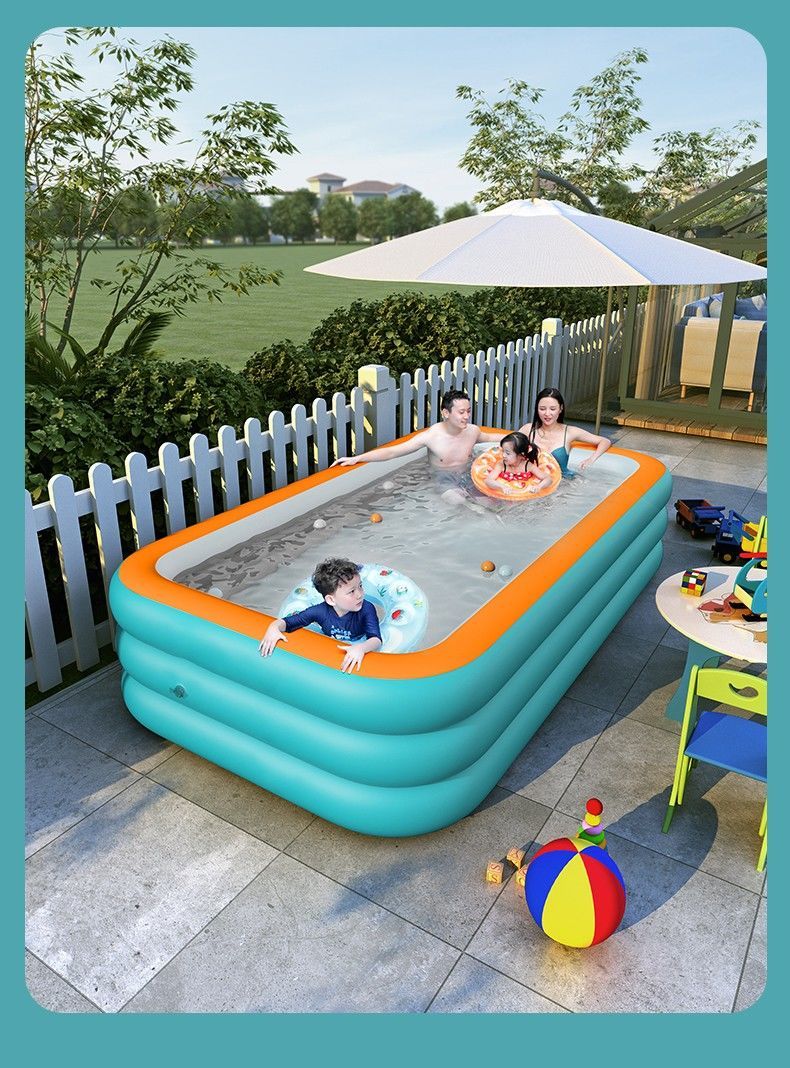 儿童充气游泳池家用大型加厚加大号充气水池成人小孩洗澡盆游泳桶夏天