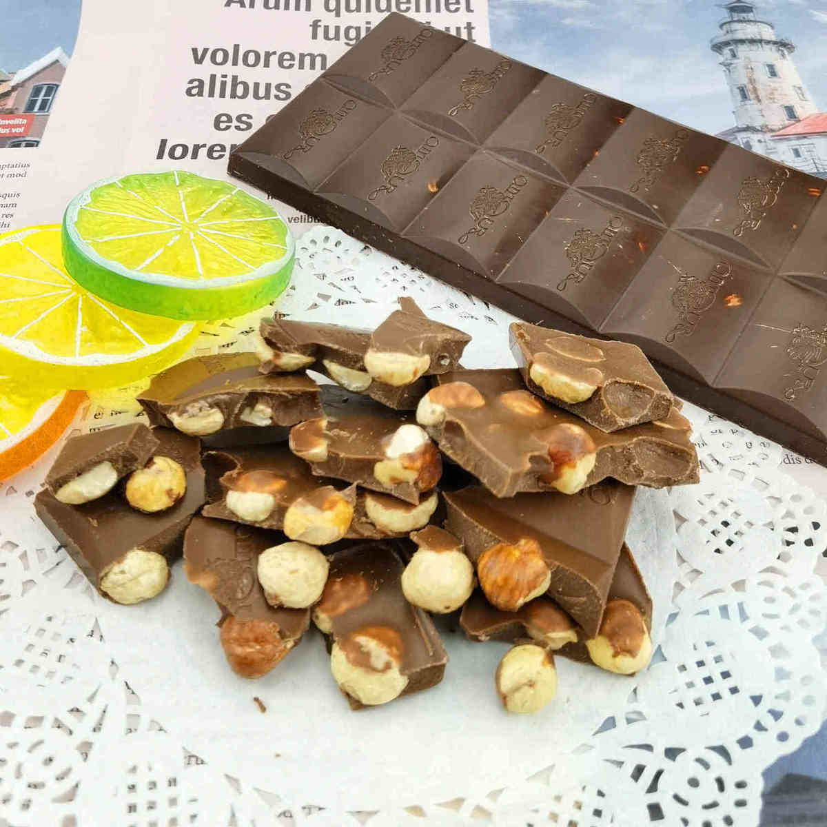 俄罗斯风味大榛子黑巧克力整颗榛仁果仁夹心大板礼盒女友礼物 大榛子1