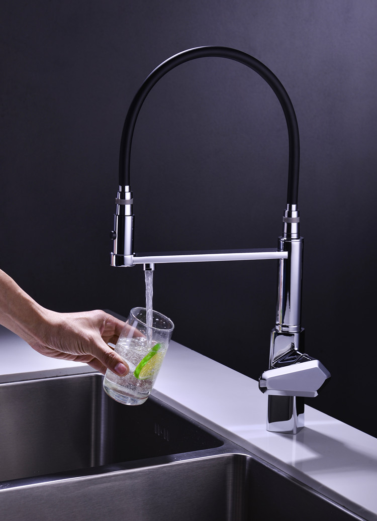 全铜厨房冷热龙头带净水可旋转菜盆两用直饮水龙头7100