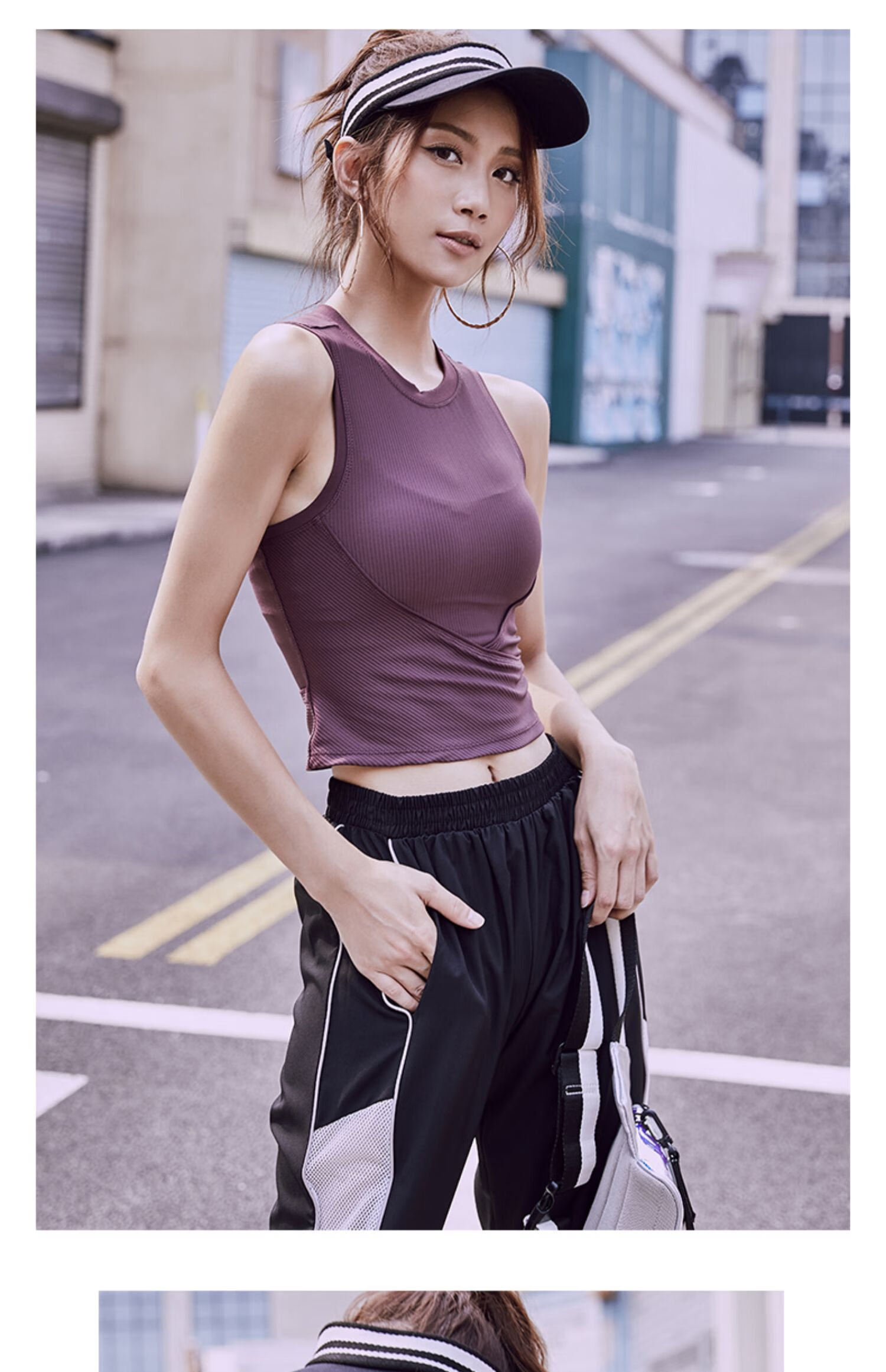 古梵莎网红健身背心女外穿吸汗紧身露脐运动背心跑步训练瑜伽服上衣暗