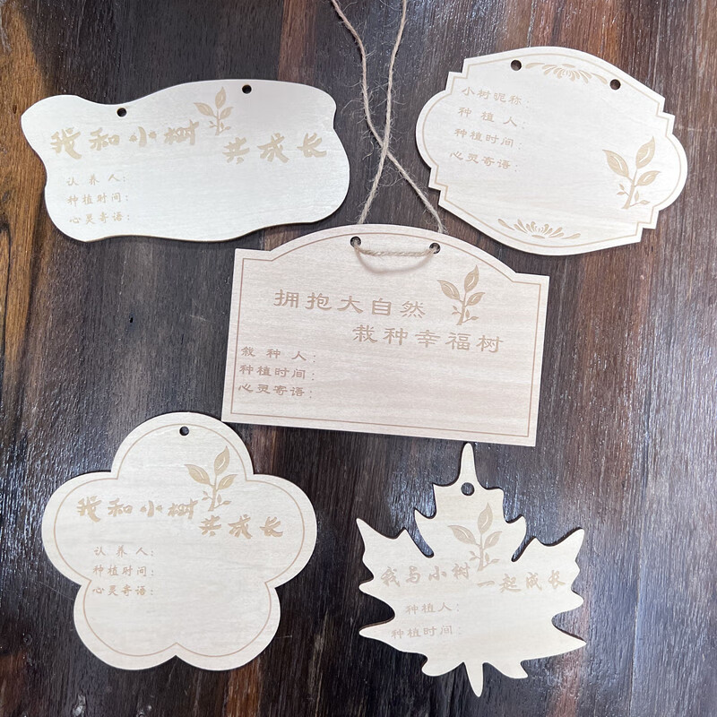 植树节挂牌植树节树牌10片定做木质挂牌学校植树节吊牌树木认养牌植物
