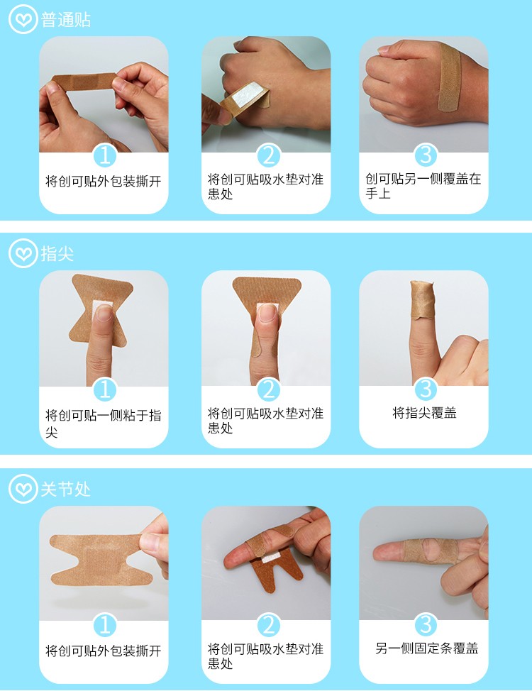藻酸盐创可贴医用防水贴止血贴创口贴 五种组合型共20片装【图片 价格