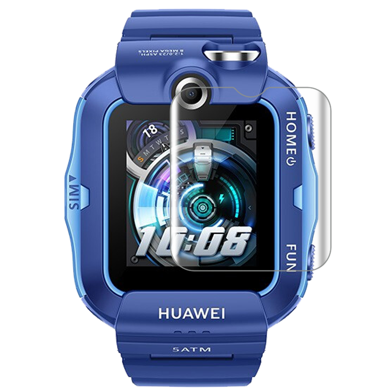 电话手表3水凝膜elf-g 华为儿童手表3高清防爆膜四张 贴膜工具【图片