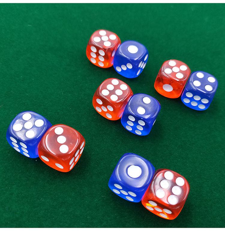 麻将机不透明骰子色子筛子甩子猴子红蓝色字自动麻将桌四口机配件 12