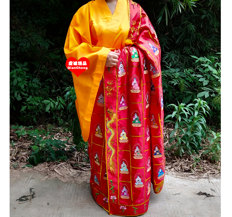 和尚衣服成人标准千佛衣 千花衣 僧衣 佛教袈裟 双层刺绣款 僧服 祖衣