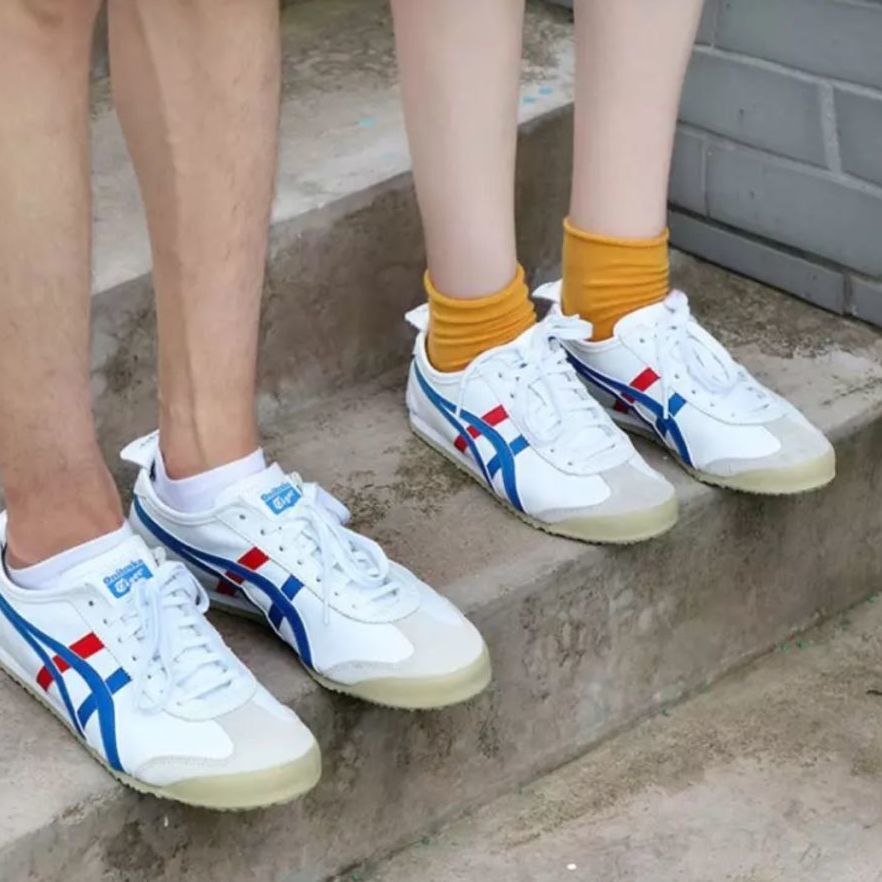 tiger潮牌老虎鞋阿甘帆布低帮无鞋带男女休闲运动鞋网红同款板鞋白色