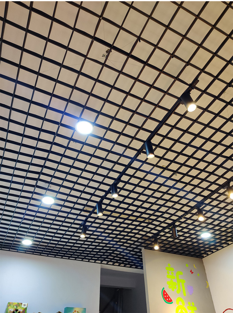 定制格栅吊顶材料自装快装网格棚装饰天花方格葡萄架塑料简易铁铝格栅