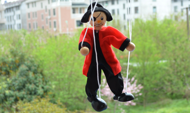 木偶娃娃提线木偶 海盗拉线人偶小丑木吊线匹诺曹玩偶幼儿园道具儿童