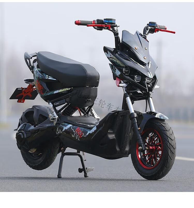 极客战狼电动车72v高速大功率电动摩托车x锂电池外卖60v电摩 改装版