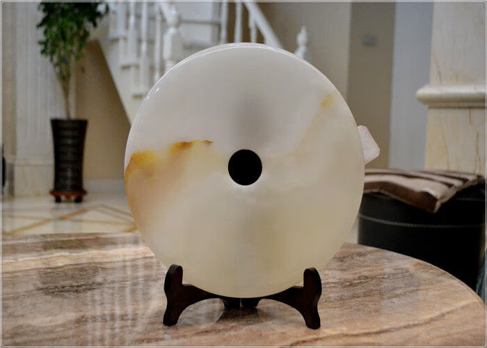 默奢阿富汗玉平安扣摆件 玉石平安扣摆件 岫玉摆件 玉石摆件 19号26cm