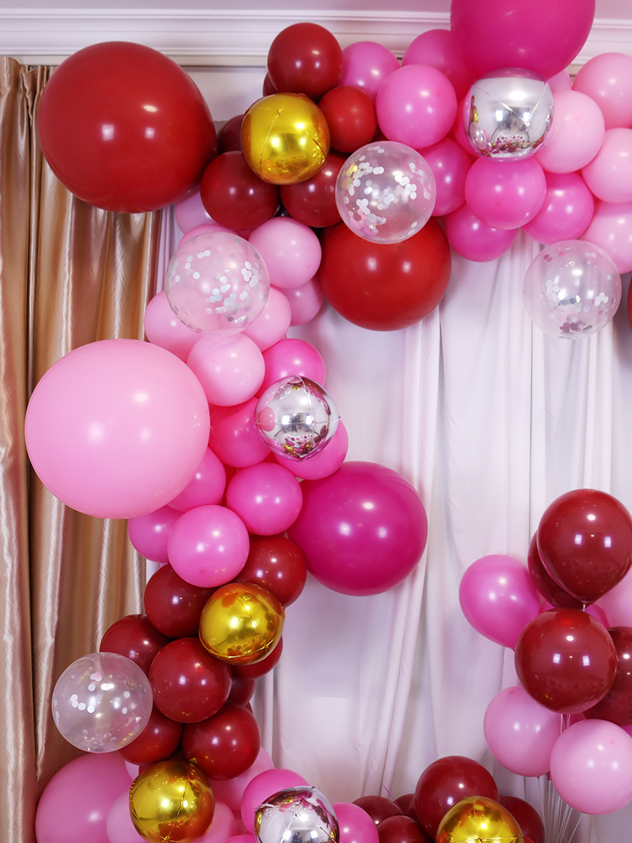 安天亲民 ins小红书气球链拱门网红生日派对背景墙店铺开业婚房ktv