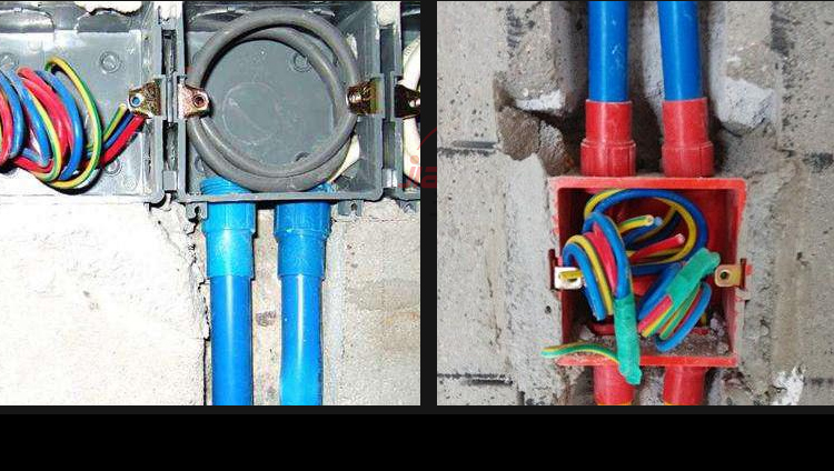 pvc锁扣阻燃 家装套管杯梳 86暗盒锁扣 锁母 线管连接件 盒接 蓝16