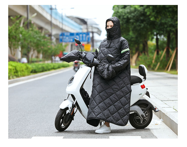 【品质好货】电动车挡风被防风衣女秋冬季挡风衣外套电车防风罩衣服