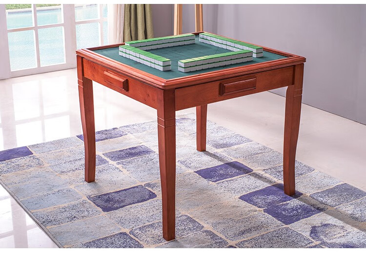 简佩jianpei实木麻将桌餐桌两用手搓麻将家用正方形手动麻将桌子简易