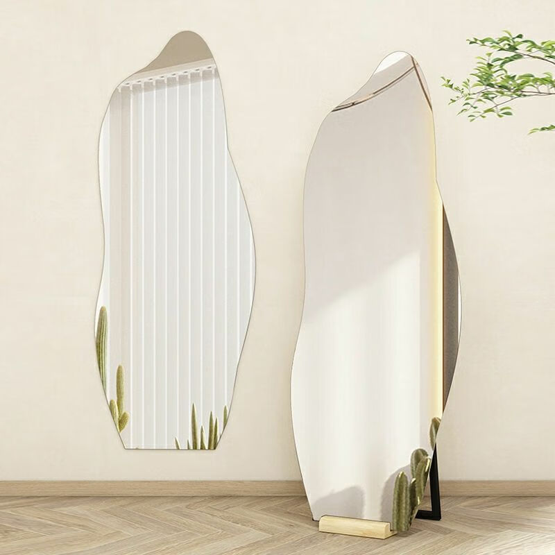 秋骏 异形镜子全身镜穿衣镜家用落地镜卧室少女壁挂试衣镜不规则镜子