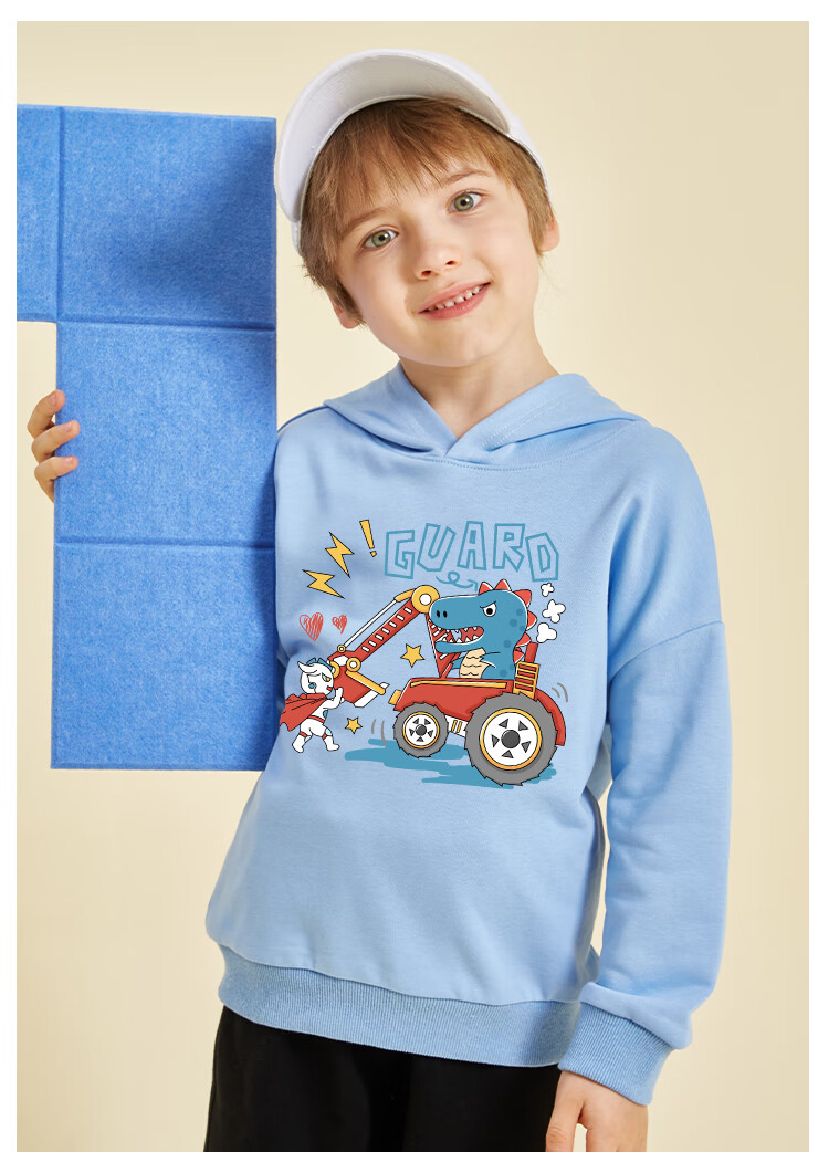 Jeanswest Children's Sweatshirt, 2025 Autumn Boys' Sports Top, Big Kids' National Trend Hooded Clothing, Boys' Pullover 17