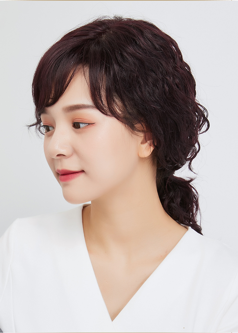 恒发假发女长发中长大波浪卷发全头套中老年妈妈真发发套自然真人发丝
