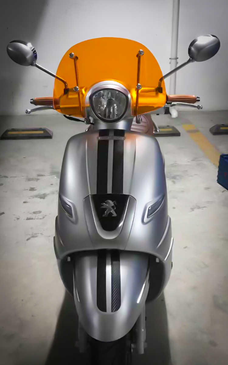 标致姜戈150挡风玻璃改装前挡风绿色黄色风镜挡风板姜弋挡风玻璃 黄色