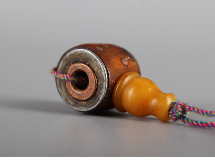 恋铂(lianbo) 纯手工制藏式老牛骨佛头 diy佛珠手串三通佛塔 文玩