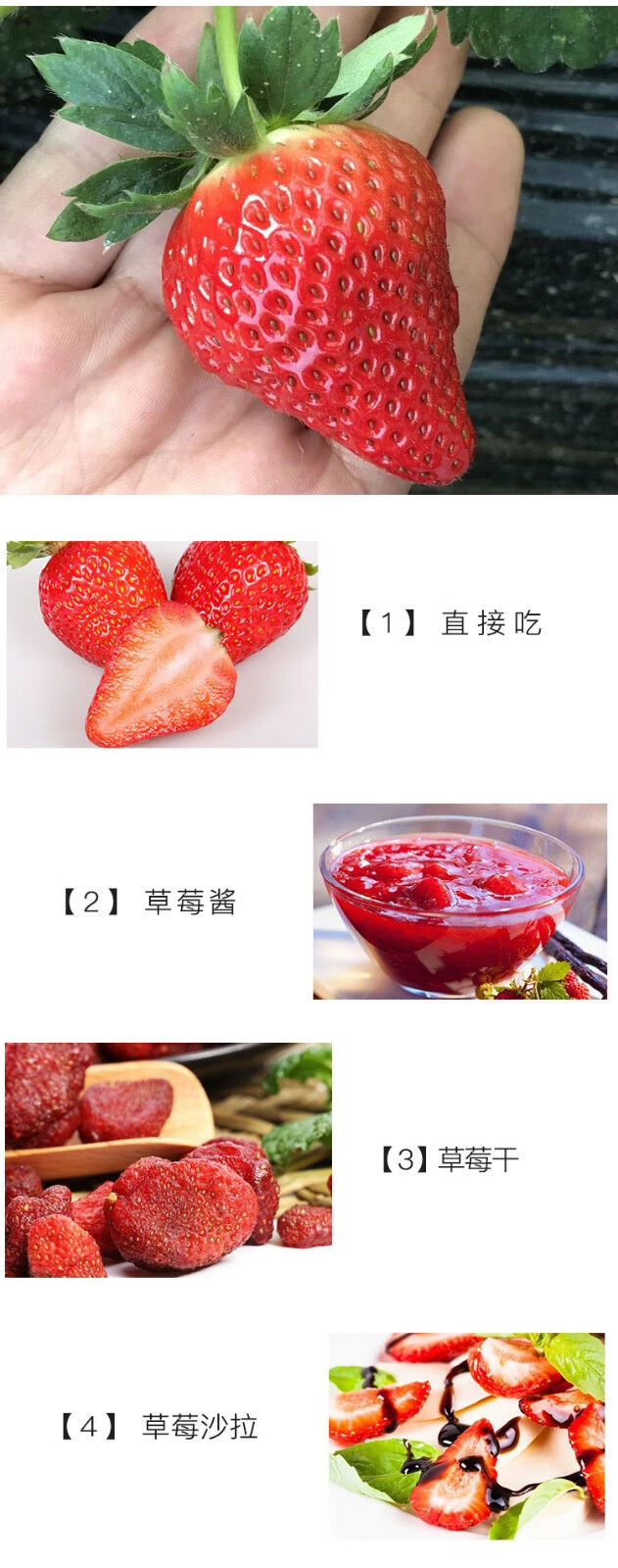 105852-【凉山特产馆】大凉山牛奶草莓新鲜水果现摘现发 空运直达 VS丹东草莓红颜 4盒中大果-详情图
