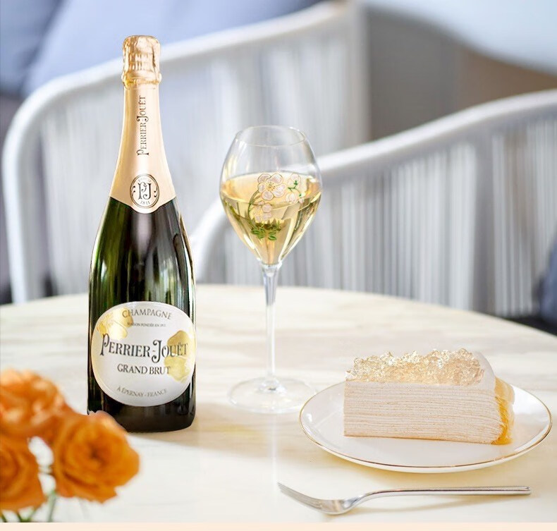 法国 巴黎之花 原瓶进口干型香槟起泡酒高泡酩悦粉红葡萄酒750ml 巴黎