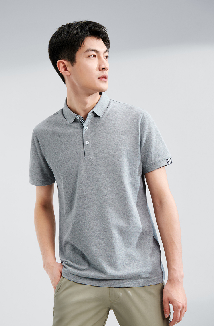 hla海澜之家亲肤有型简约珠地亲肤polo衫纯色透气短t男hntpd2q093a 中
