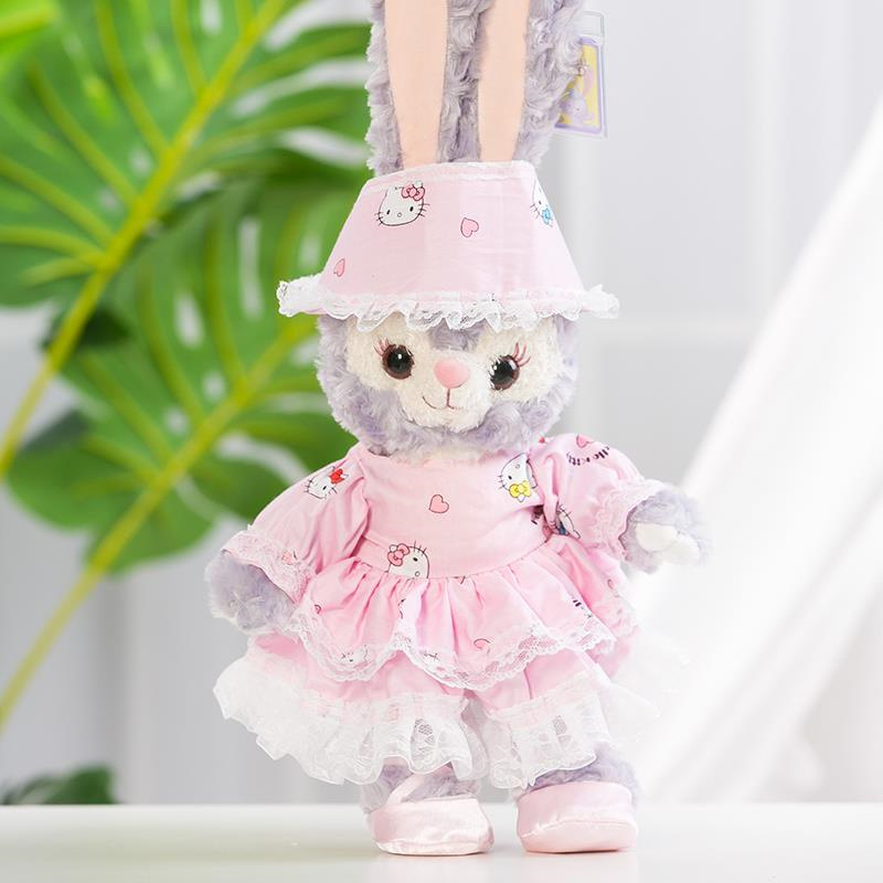 星黛露兔子公仔的娃娃衣服裙子芭蕾兔配饰换装娃衣 红条纹宫廷裙 衣服
