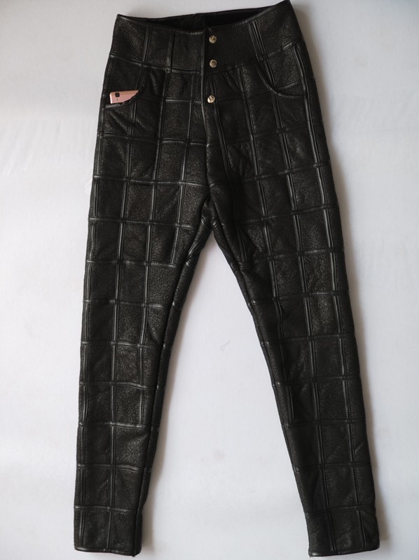 内带羊毛羊皮裤子皮毛一体男裤羊剪绒真眞皮男女高腰皮裤保暖棉裤中