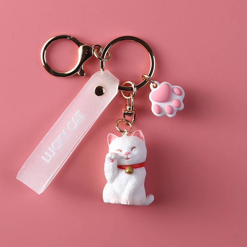 书包挂坠猫咪钥匙扣女生可爱ins网红少女韩国小巧致钥匙挂件书包挂饰
