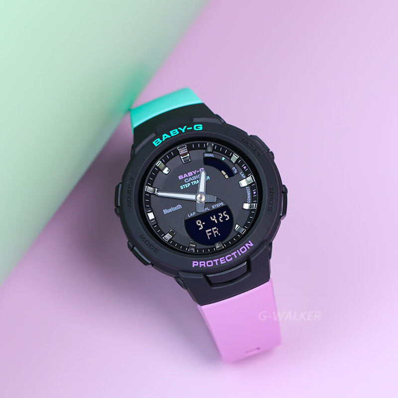 casio卡西欧 海外代购手表 baby-g blx-560-1d 3d 7d抹茶绿方块运动型