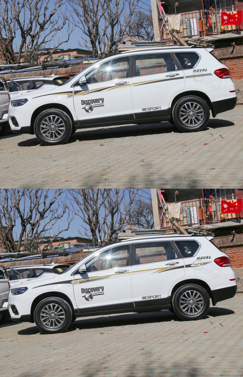 哈弗h6车贴拉花h2h4贴纸长城哈弗h5h9腰线车身彩条款式8白色黄色进口