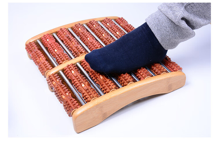 足底按摩器神器木质滚轮按摩的工具足部按摩器材穴位脚底经络家用双排