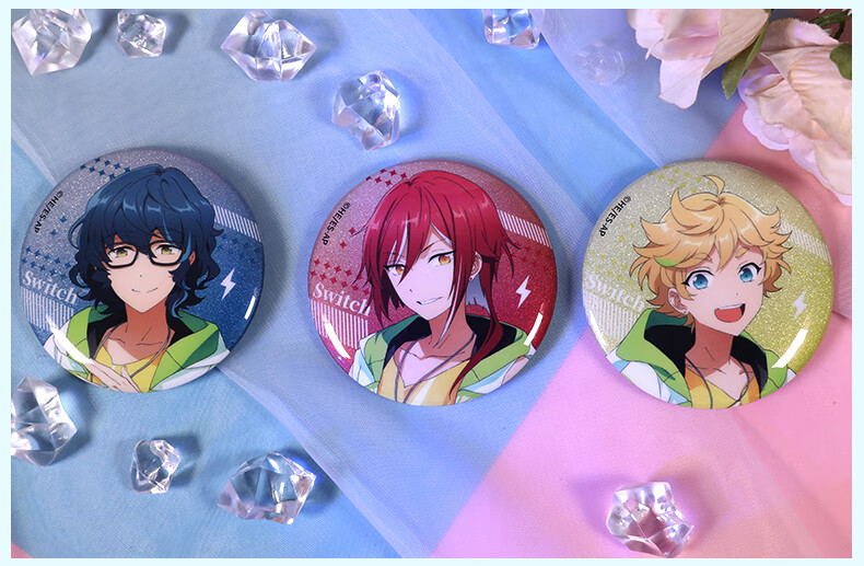 偶像梦幻祭徽章盲盒官方ip联名动漫周边undead朔间零羽风薰吧唧b款