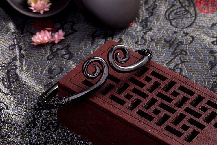 手链男韩版潮学生简约开口紧箍咒手镯霸气个性首饰金箍棒手环男生 光