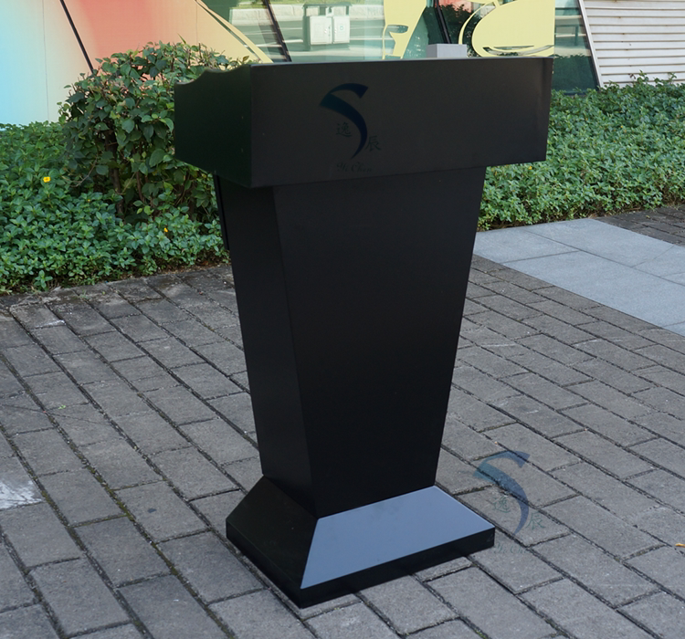 讲台桌户外接待台迎宾台物业餐厅不锈钢演讲台酒店发言台咨询咨客台