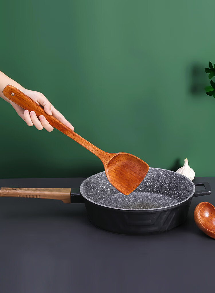 木锅铲不粘锅专用炒菜铲木质锅铲子鸡翅木头锅铲耐高温家用厨具 【39