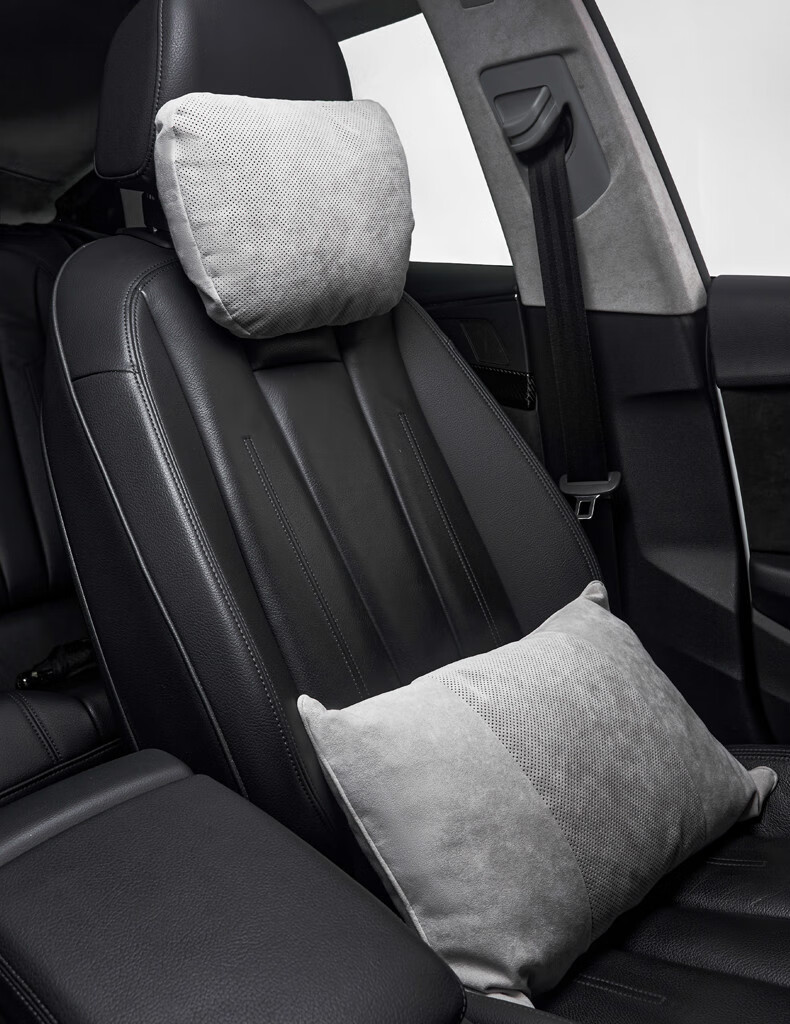 alcantara奥迪a3/a4l/a6l/a8/q3/q5/q7汽车头枕腰靠通用一对 9002