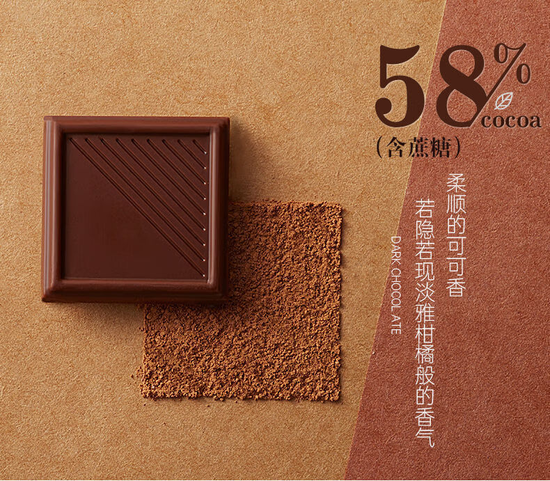 得人如鱼纯黑巧克力巧克力礼盒装散装休闲烘焙零食 无蔗糖松露黑巧90g