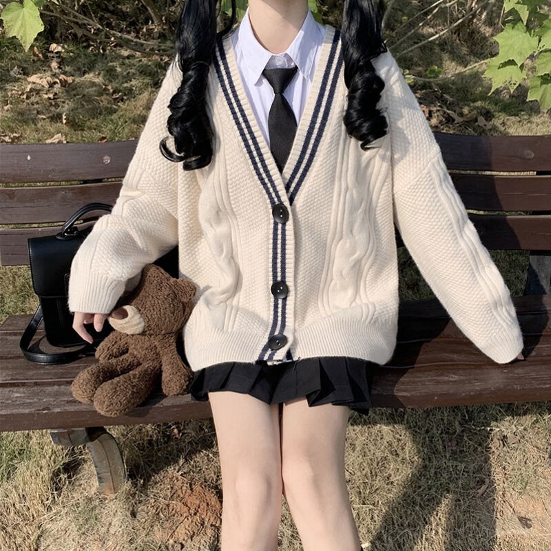 jk制服冬天jk版制服格裙毛衣套装全套秋冬学生学院风百褶裙水手服